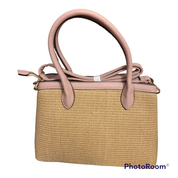 Kim Rogers Womens Wicker Straw Satchel Shoulder Purse Crossbody Bag Brown Boho - Picture 16 of 16